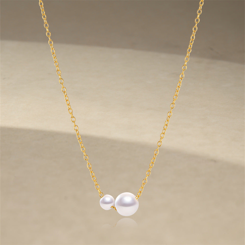 Drop 14K Gold Plated Natural Freshwater Pearl Necklace