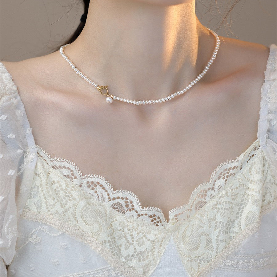 Choker Natural Freshwater Pearl Necklace #234