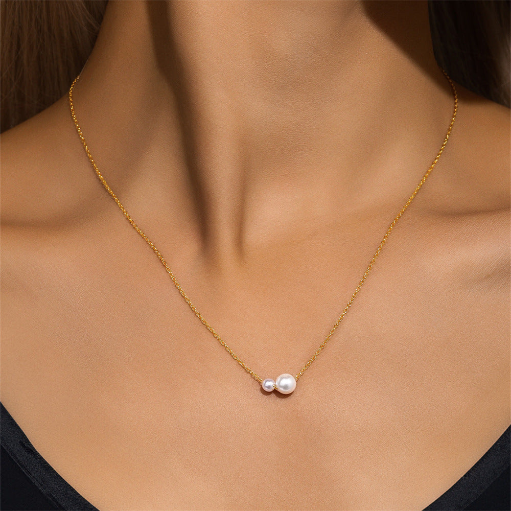 Drop 14K Gold Plated Natural Freshwater Pearl Necklace