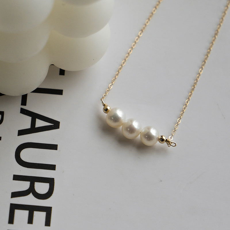 Minimalist Natural Freshwater Pearl Necklace #906
