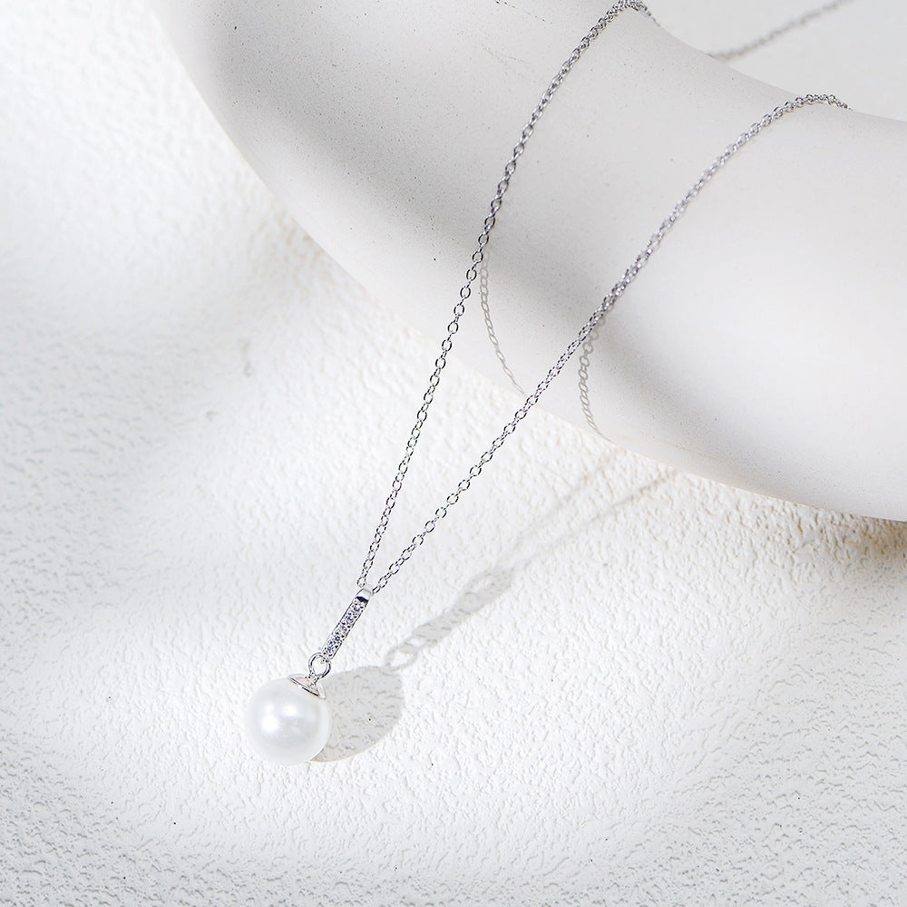 Drop S925 Sterling Silver Natural Pearl Necklace