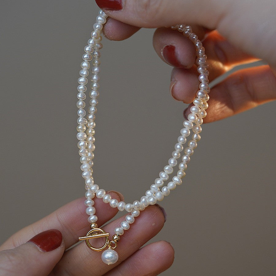 Choker Natural Freshwater Pearl Necklace #234